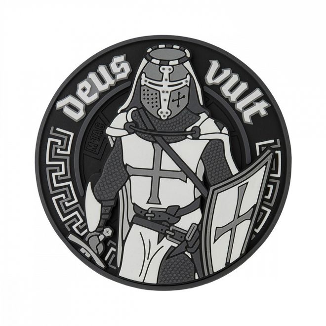 Гумена 3D нашивка M-Tac Greyscale Crusader Deus Vult 207975 1