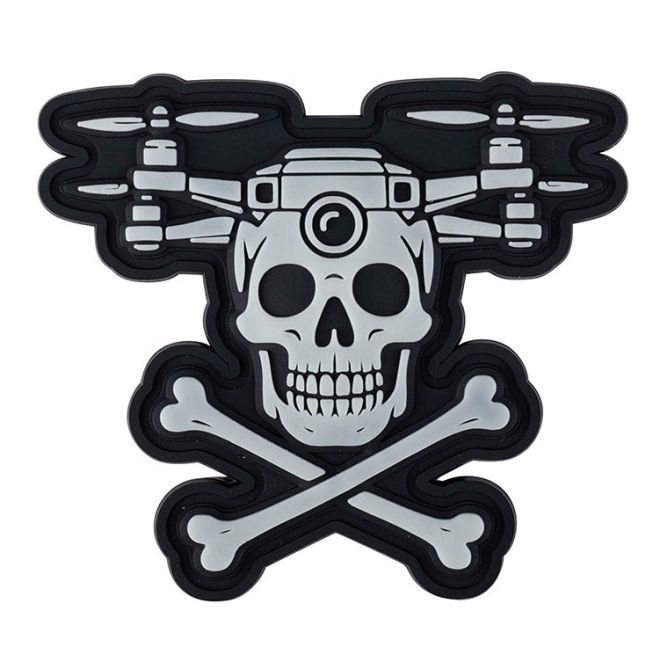 Гумена нашивка Drone Skull Glow in the dark 208237