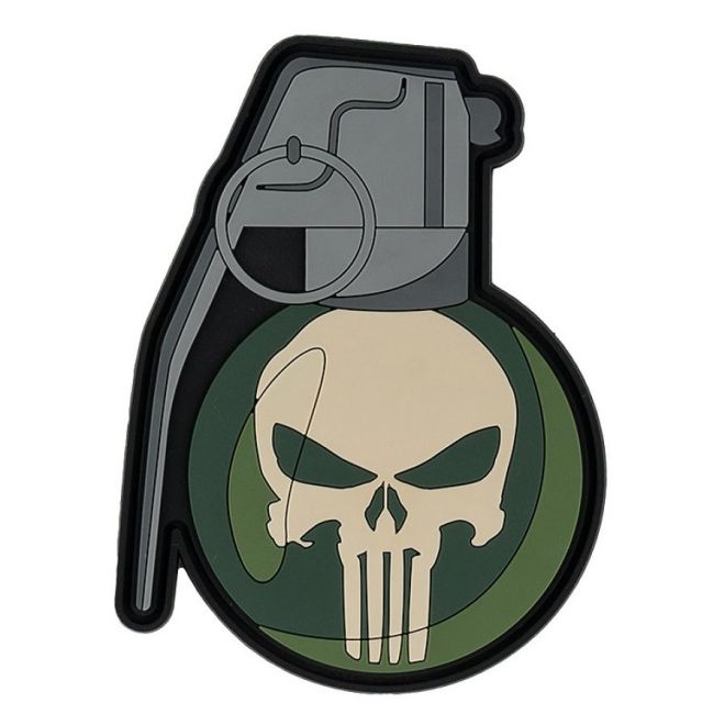 Гумена нашивка Punisher Grenade 202418