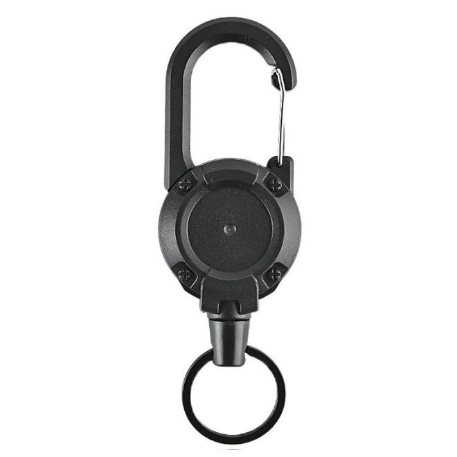 Карабинер с осигуряващ кабел Barbaric Snap Hook 207659 1
