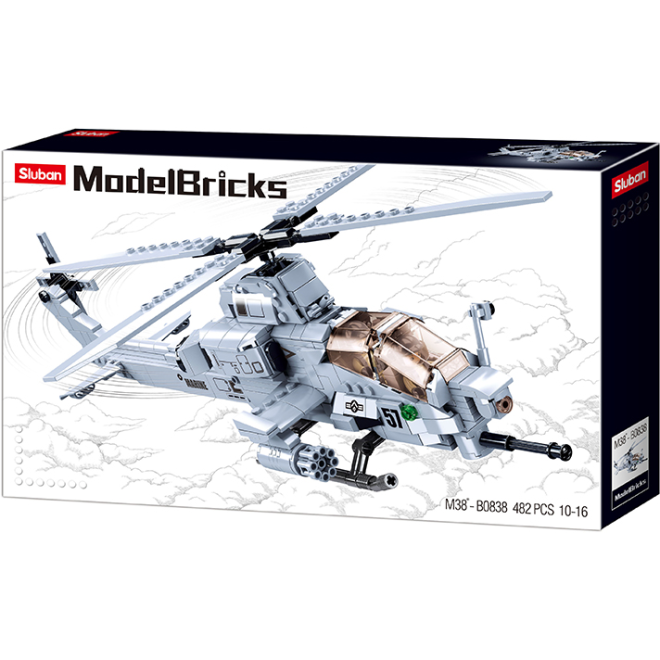 Конструктор Sluban US Attack Helicopter  205637 1