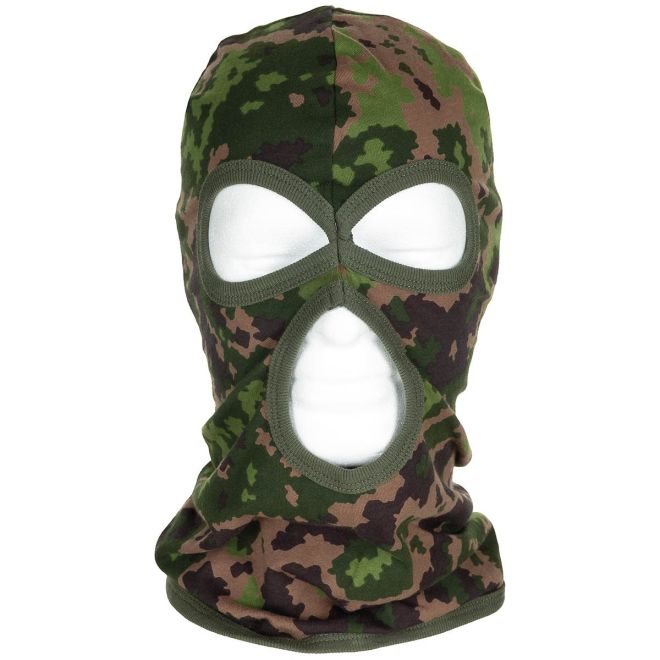 Маска за лице балаклава с три отвора MFH M05 Woodland 207478