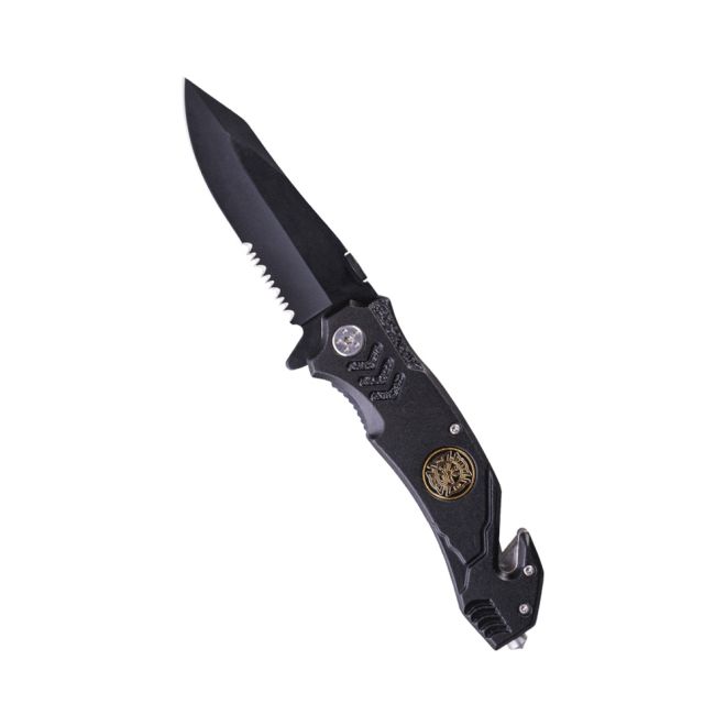 Пожарникарски сгъваем нож Miltec Black 205407 2