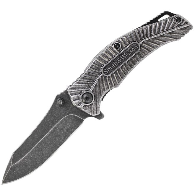 Сгъваем нож Smith &amp; Wesson Stonewash Linerlock 201908 1