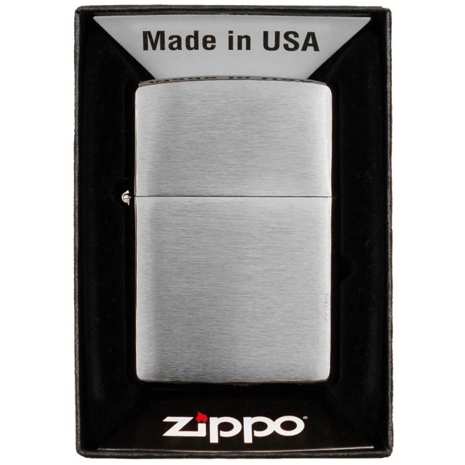 Ветроустойчива запалка Zippo Chrome Brushed 205830 1