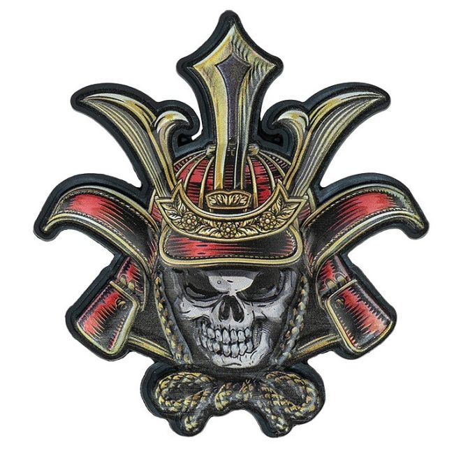 Гумена нашивка 3D UV Samurai Warrior Skull 207203
