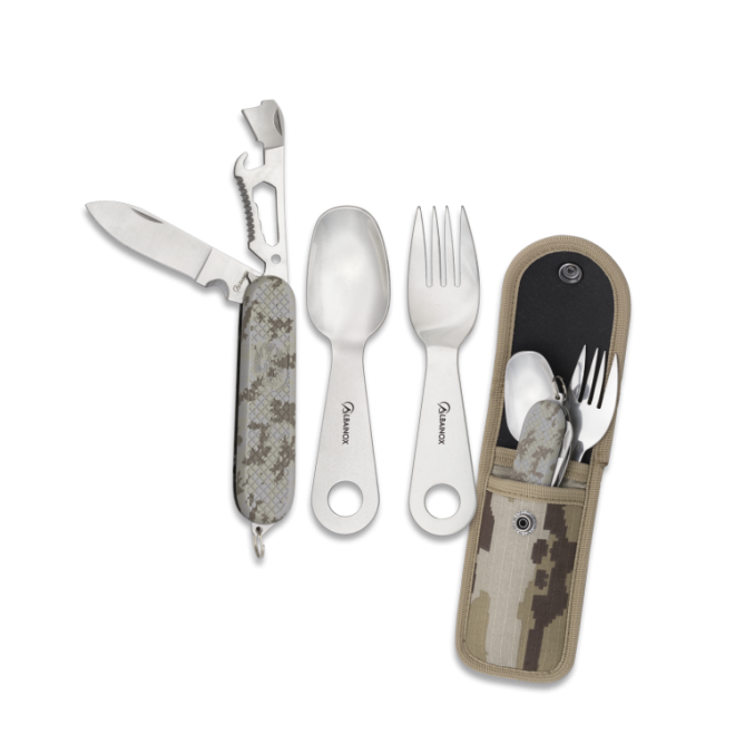 Комплект прибори за хранене и мултитул ALBAINOX Arid Camo 207781