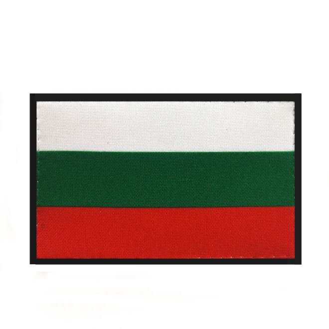 Нашивка с българско знаме с велкро - 3х5 см 000211