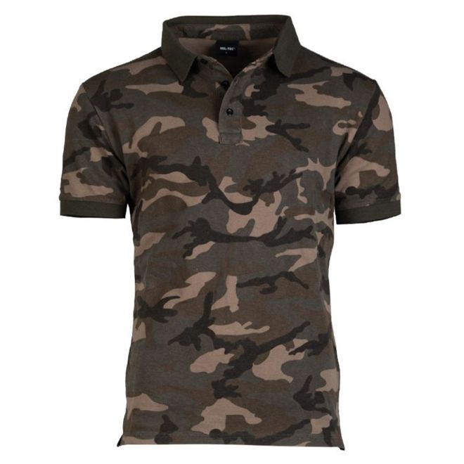 Памучна поло тениска Miltec Woodland 205731 6