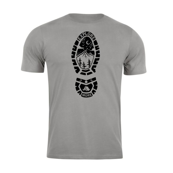Тениска с щампа Explore More Stone Grey 207656 1