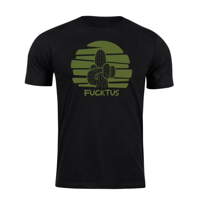 Тениска с щампа Fucktus Black 207637 1