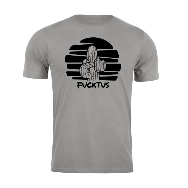 Тениска с щампа Fucktus Stone Grey 207657 1