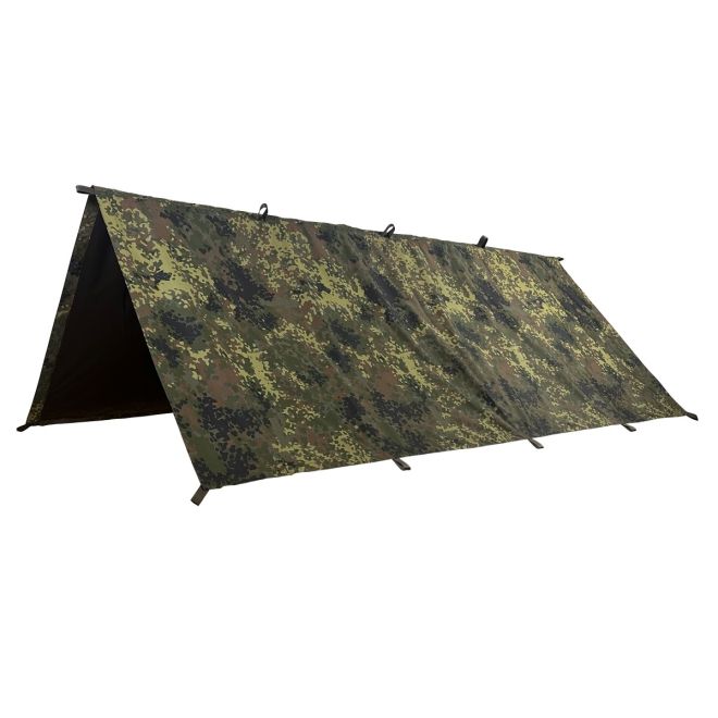 Водоустойчиво военно платнище за заслон с IRR защита AB Field Tarp Flecktarn - 2,8 x 3 м 208178 1