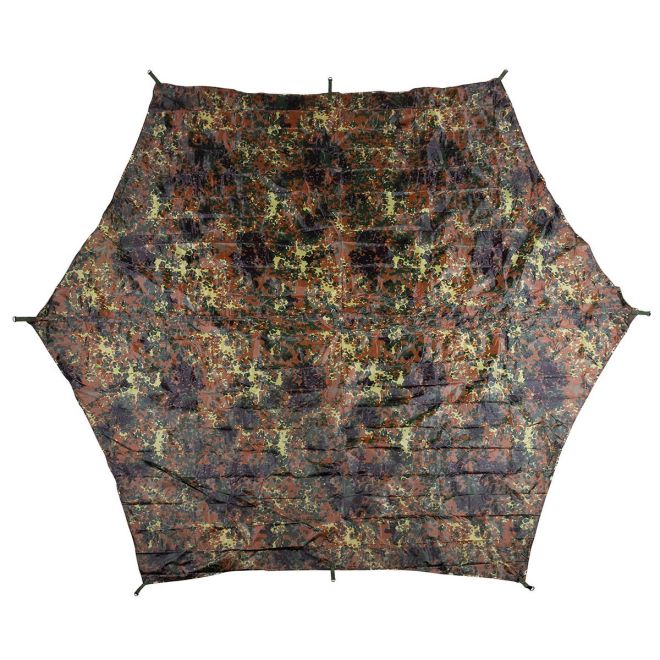 Военно платнище с колчета и въже MFH Hexagon-Tarp Flecktarn 207258 1