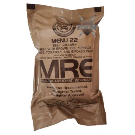 Военна храна MRE на армията на САЩ - Меню 22 - Телешки гулаш
