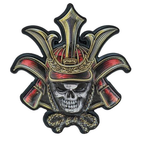 Гумена нашивка 3D UV Samurai Warrior Skull 207203