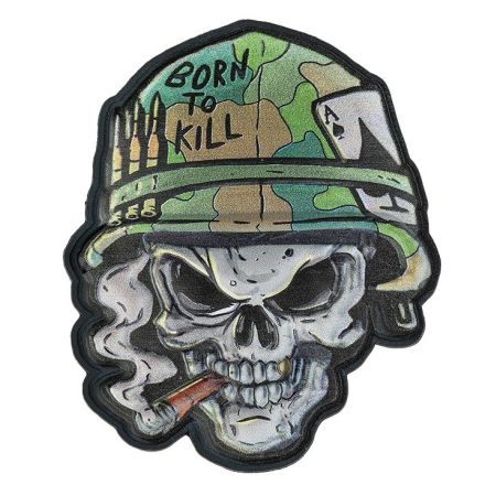 Гумена нашивка 3D UV US Vietnam war ace Skull 207201