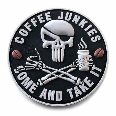 Гумена нашивка Pirate Punisher Coffee Junkies 207681 1