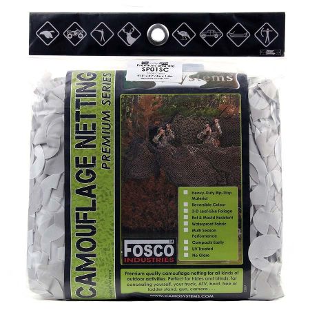 Камуфлажна мрежа UV-устойчива Fosco SP01SC Snow 1,4 x 3 м 208067 1