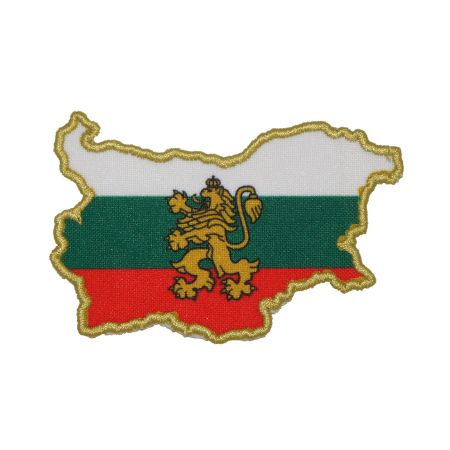 Нашивка карта на България с коронован лъв 203762