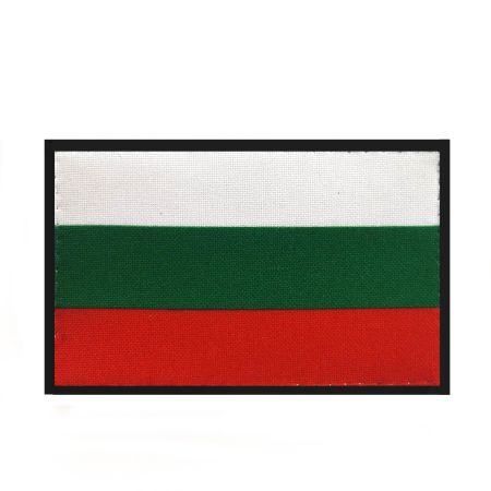 Нашивка с българско знаме с велкро - 3х5 см 000211