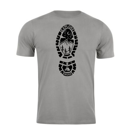 Тениска с щампа Explore More Stone Grey 207656 1