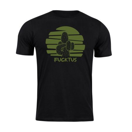 Тениска с щампа Fucktus Black 207637 1