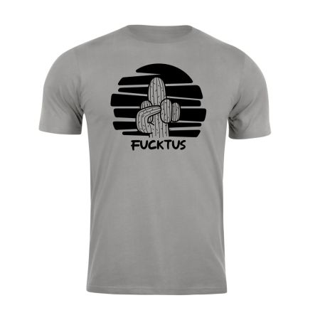 Тениска с щампа Fucktus Stone Grey 207657 1