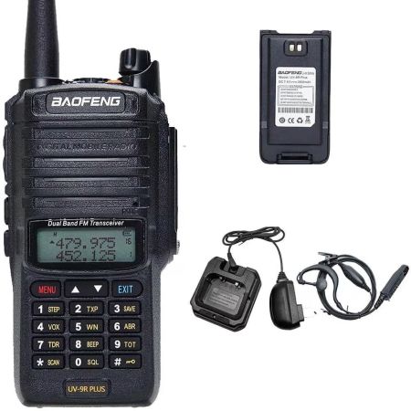 Водоустойчива двубандова радиостанция Baofeng UV-9R Plus 8W IP67 208134 1