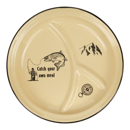 Емайлирана къмпинг чиния с отделения Fisherman 205459 2