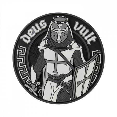 Гумена 3D нашивка M-Tac Greyscale Crusader Deus Vult 207975 1