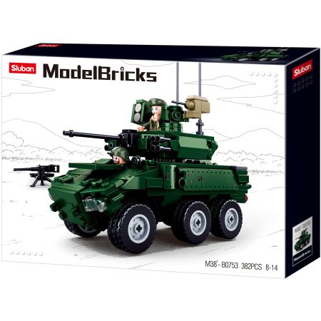Конструктор Sluban 6x6 Wheeled infantry vehicle 205089 2