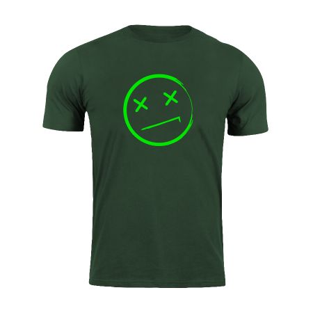 Тениска Wasted Glow in the dark Bottle Green 205972