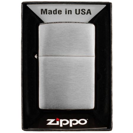 Ветроустойчива запалка Zippo Chrome Brushed 205830 1